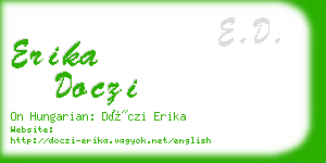 erika doczi business card